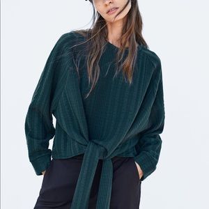 zara basic jacquard tee